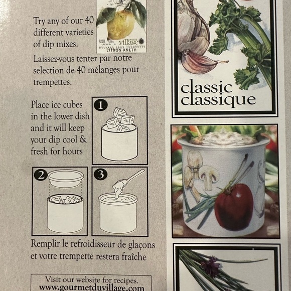 Gourmet Village,  dip, chiller, ceramic, in box - Picture 7 of 8